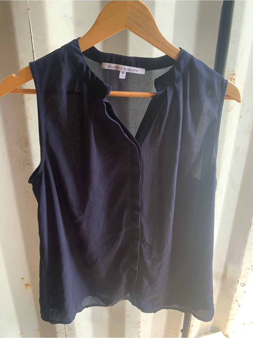 Collective Concepts Navy Sleeveless V-Neck Camisole
